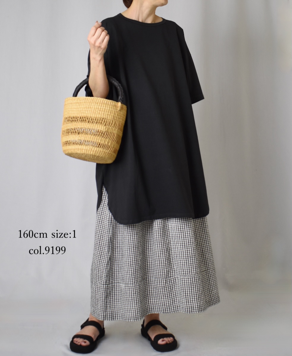 INSL25215(スカート) 60s LINEN CHECK EASY SKIRT
