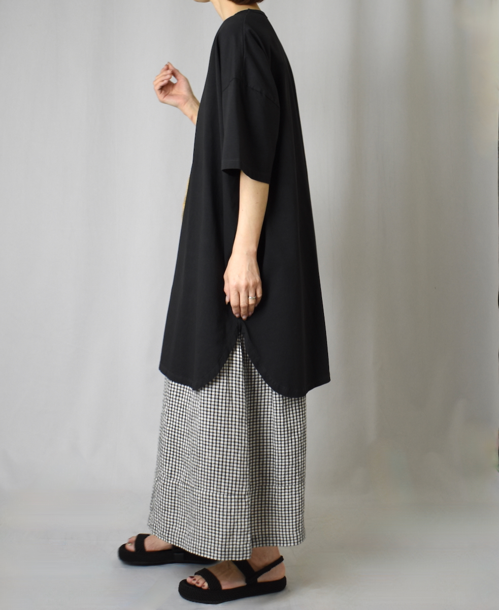 INSL25215(スカート) 60s LINEN CHECK EASY SKIRT