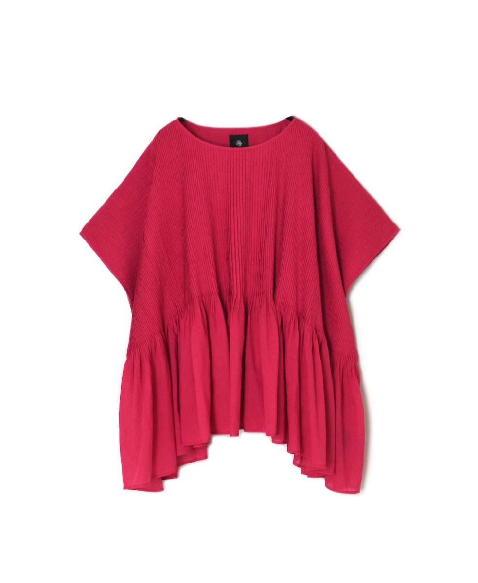 ●NMDS25311 80s ORGANIC COTTON VOILE PLAIN MINI PINTUCK PULLOVER