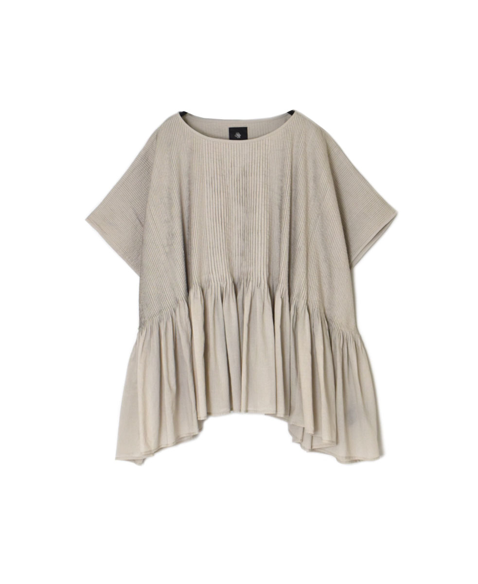 ●NMDS25311(シャツ) 80s ORGANIC COTTON VOILE PLAIN MINI PINTUCK PULLOVER