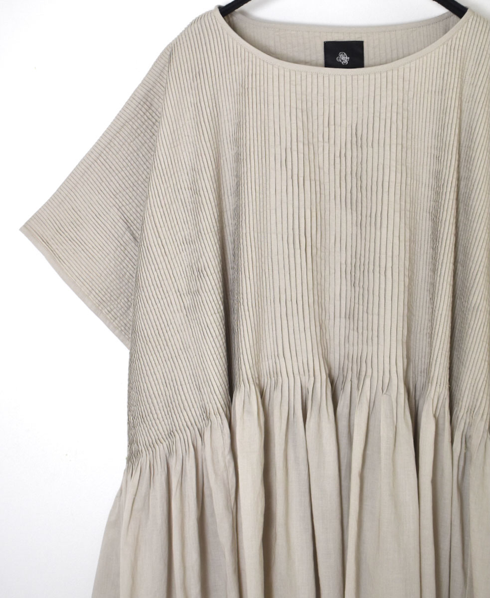 ●NMDS25311(シャツ) 80s ORGANIC COTTON VOILE PLAIN MINI PINTUCK PULLOVER