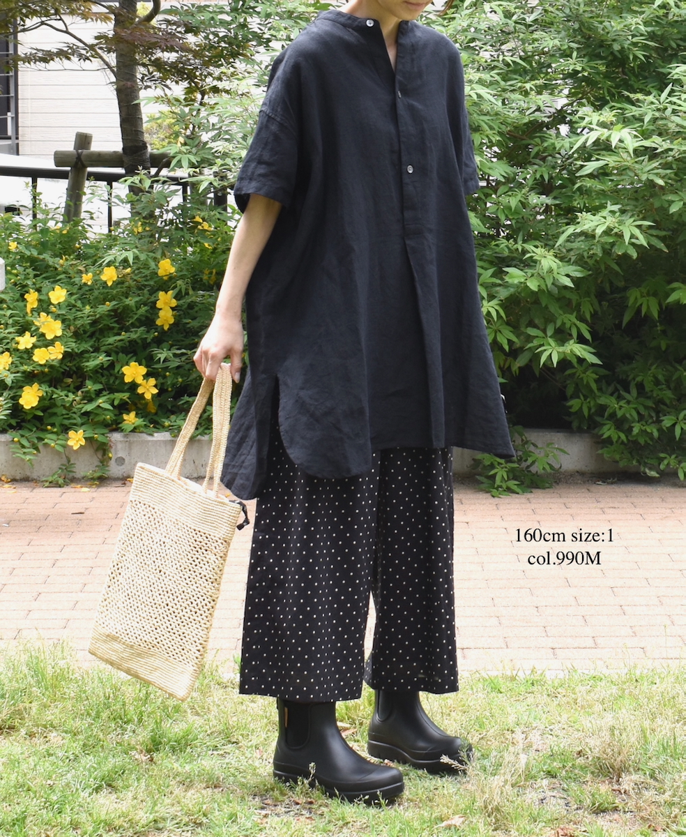 NSL22016 (パンツ) COTTON VOILE DOT PRINT WIDE EASY PANTS