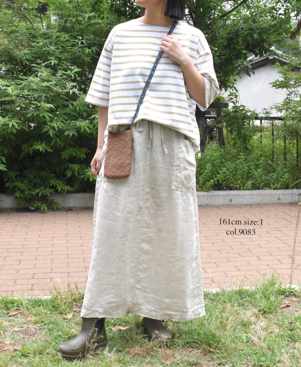 NLA2501(Tシャツ) REGULAR STRIPE DROP SHOULDER SHORT SLEEVE BASQUE SHIRT