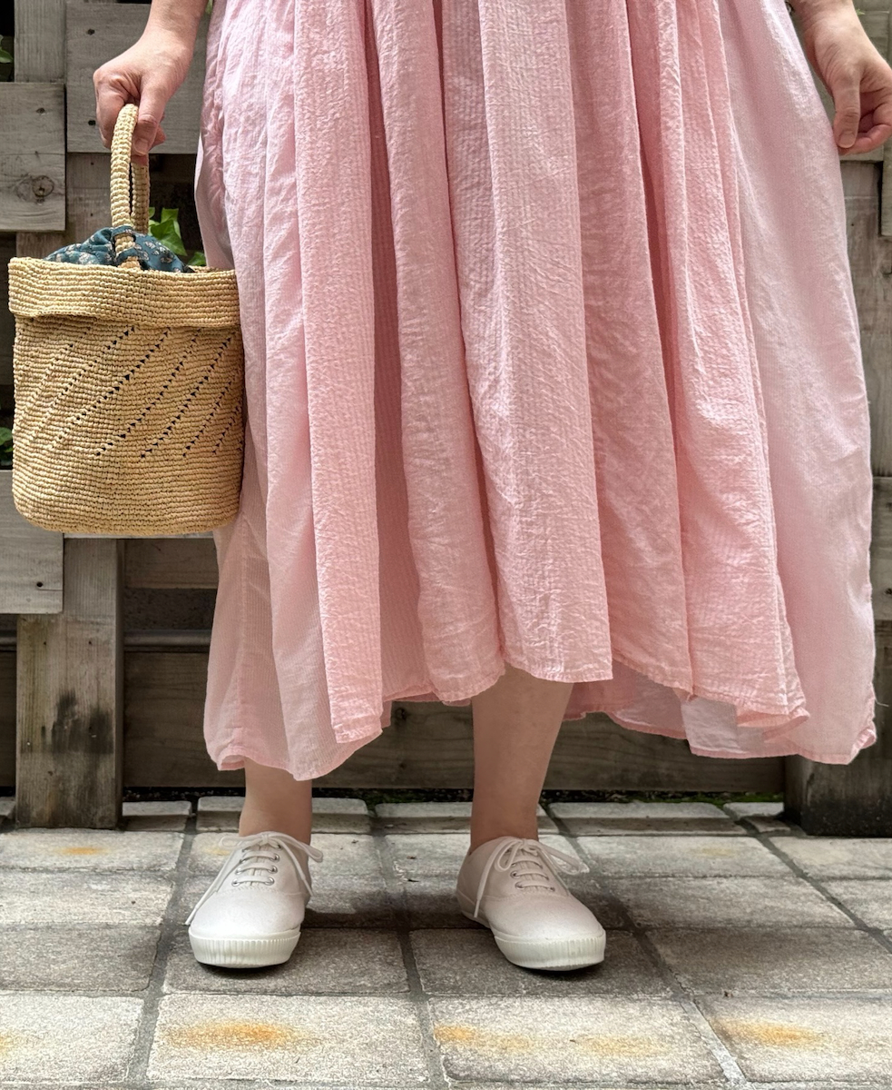 ○NMDS25232D(ワンピース) COTTON&LINEN PATCHWORK(OVERDYE