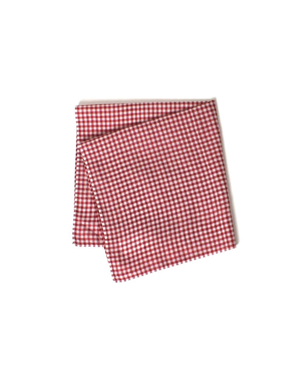 ●INMDS25026(ストール) HANDWOVEN COTTON/SILK GINGHAM CHECK SQUARE STOLE