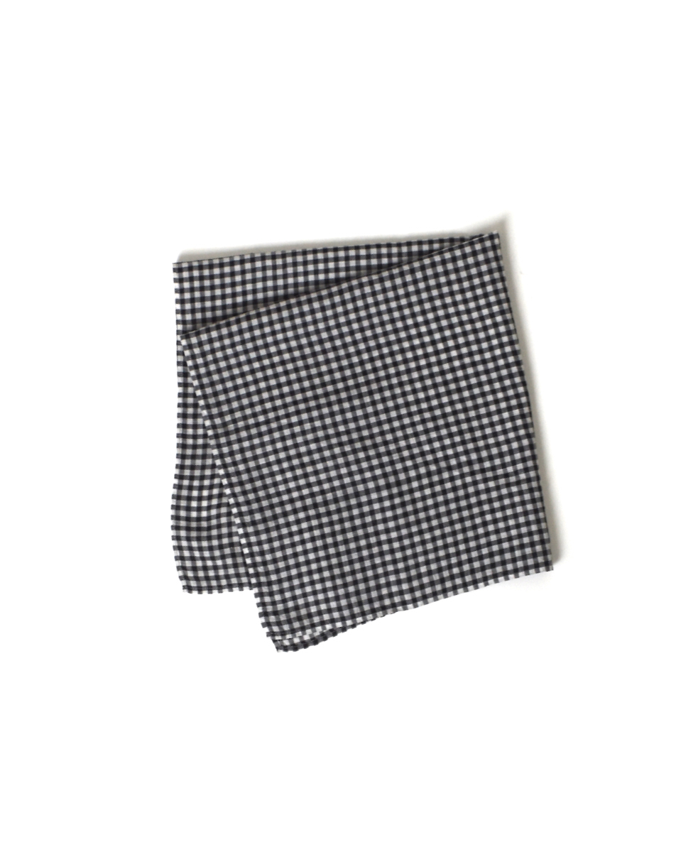 ●INMDS25026(ストール) HANDWOVEN COTTON/SILK GINGHAM CHECK SQUARE STOLE