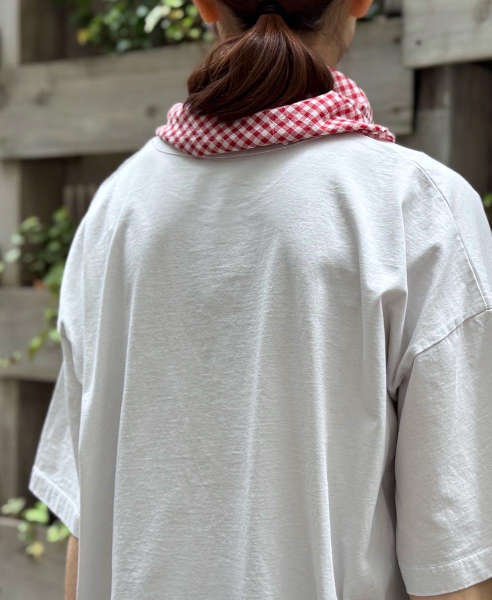 ●INMDS25026(ストール) HANDWOVEN COTTON/SILK GINGHAM CHECK SQUARE STOLE