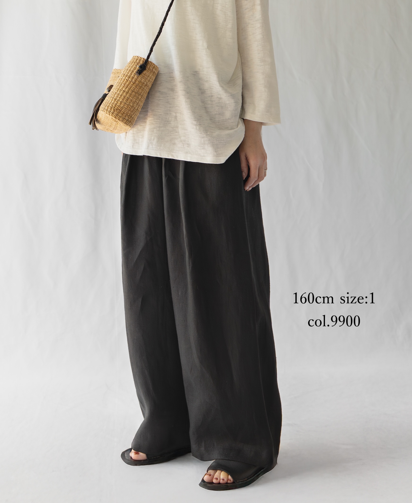 ●GNMDS2502NLT(パンツ) LINEN TWILL 2TUCK WIDE EASY PANTS