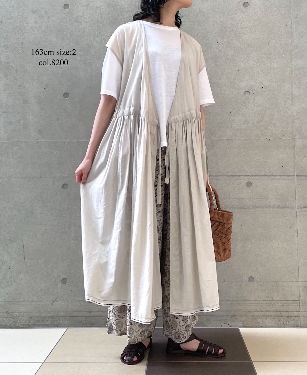 ●NSL25024(ワンピース) SUPER FINE VOILE WITH SELVEGE CACHE COEUR DRESS
