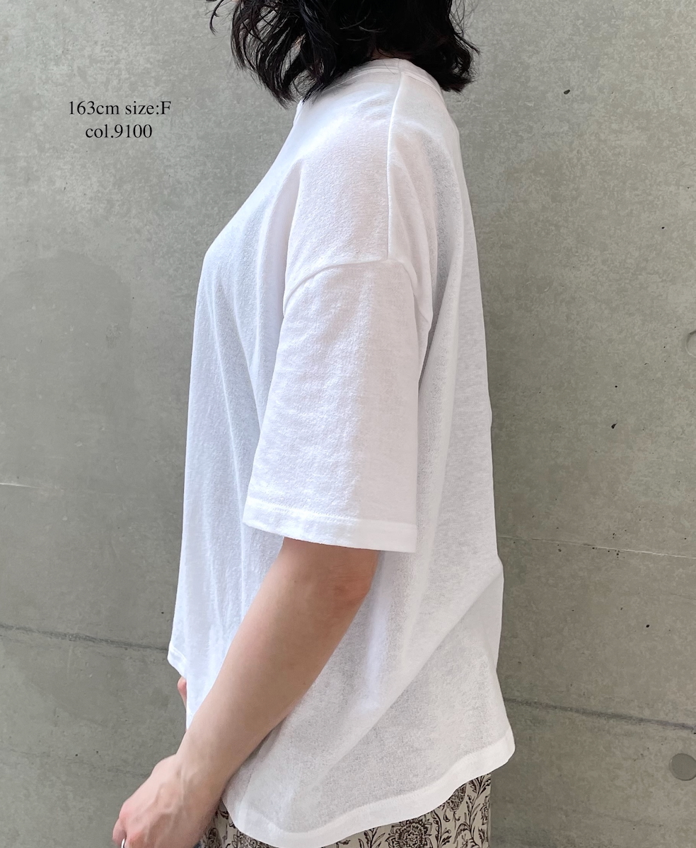 ●GNSL25052(Tシャツ) GEORETTE JERSEY CREW-NECK T-SHIRT
