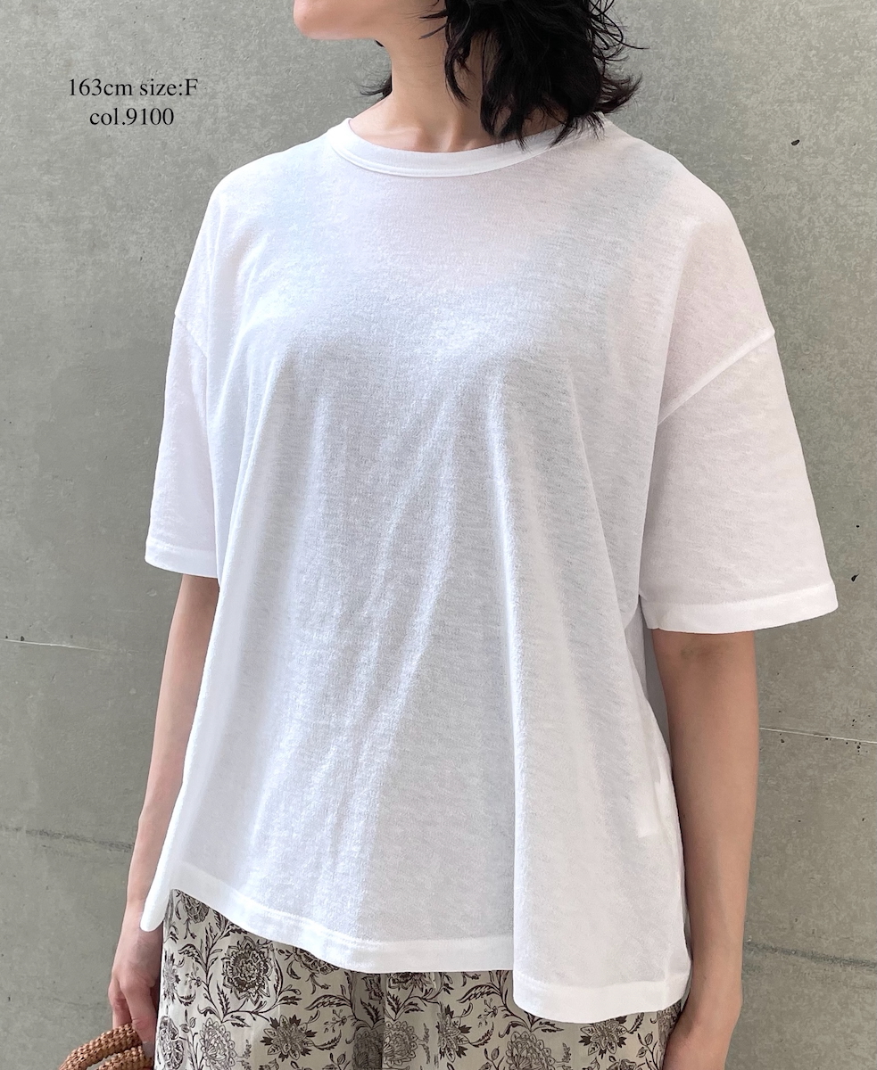 ●GNSL25052(Tシャツ) GEORETTE JERSEY CREW-NECK T-SHIRT