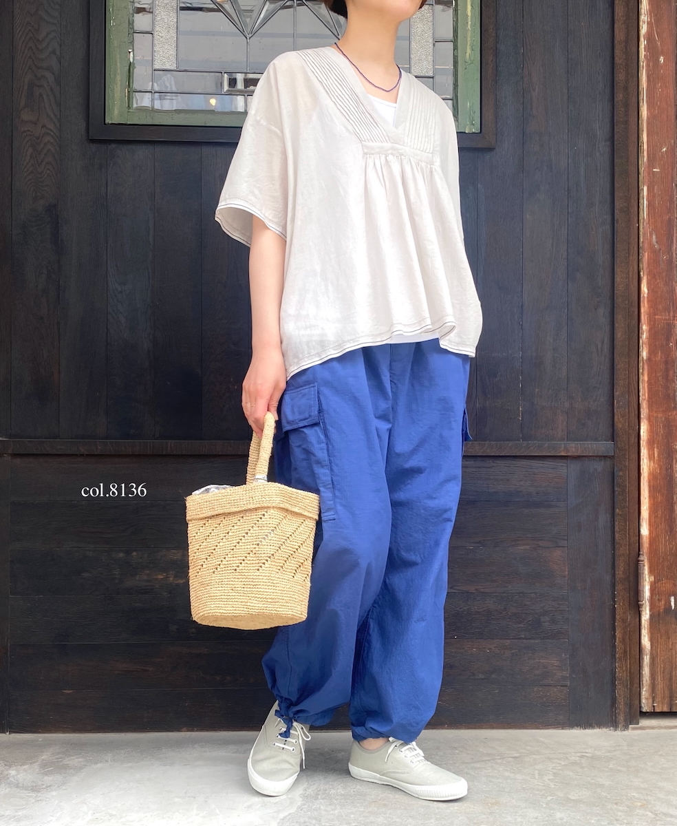 ●ANMDS2501(バッグ) RAFFIA ONE HANDLE BARREL BAG
