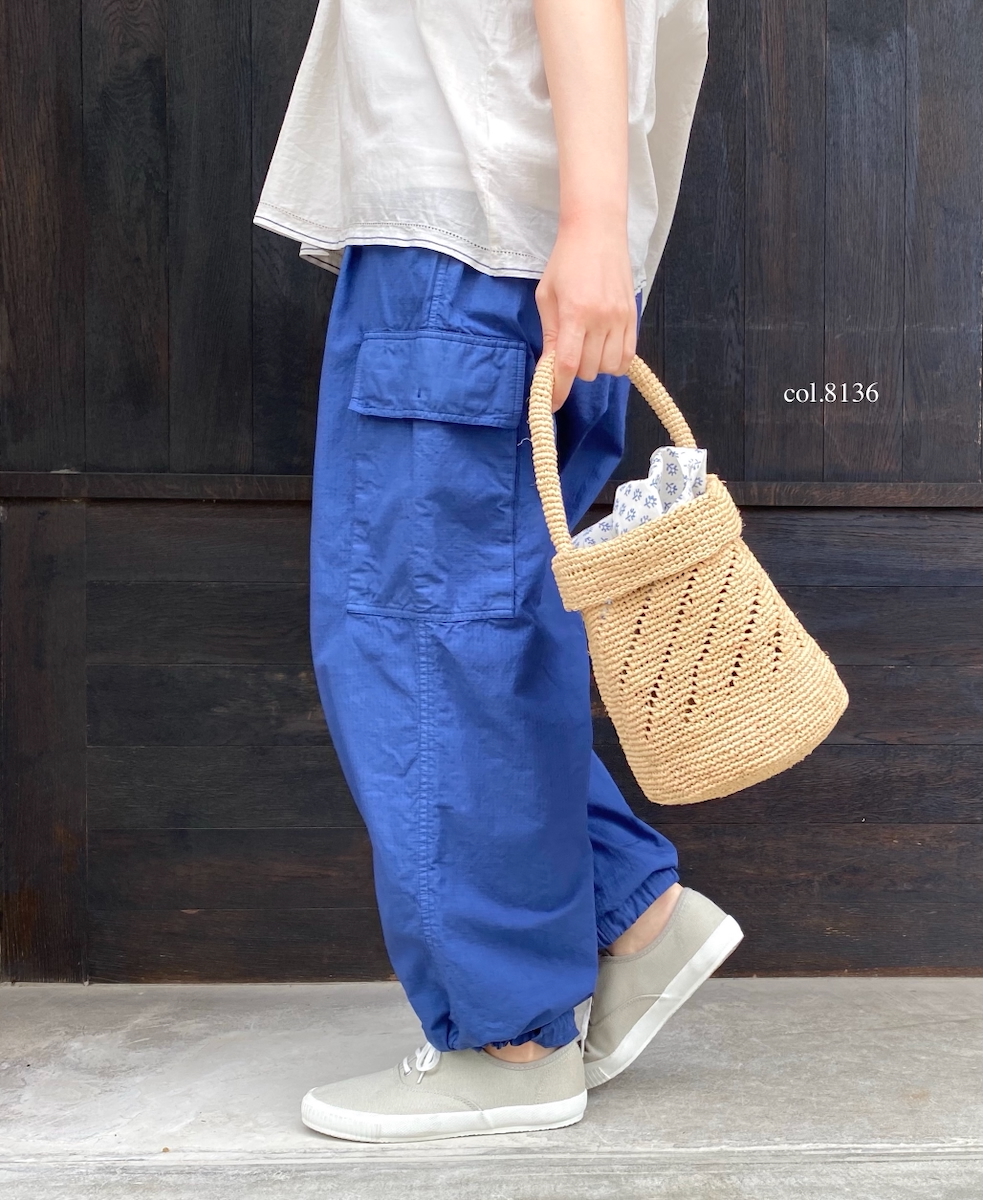 ●ANMDS2501(バッグ) RAFFIA ONE HANDLE BARREL BAG