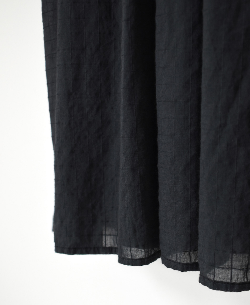 ●NMDS25255D(ワンピース) 80s ORGANIC DOBIE CHECK(OVERDYE) NO/SL PULLOVER DRESS WITH PINTUCK