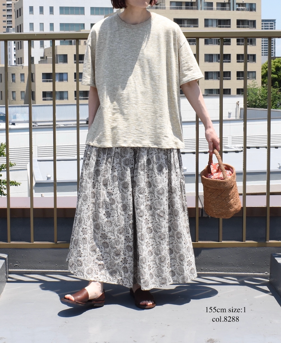 ●NSL25085(キュロット) 80s VOILE TWO TONE FLOWER PRINT CULOTTES