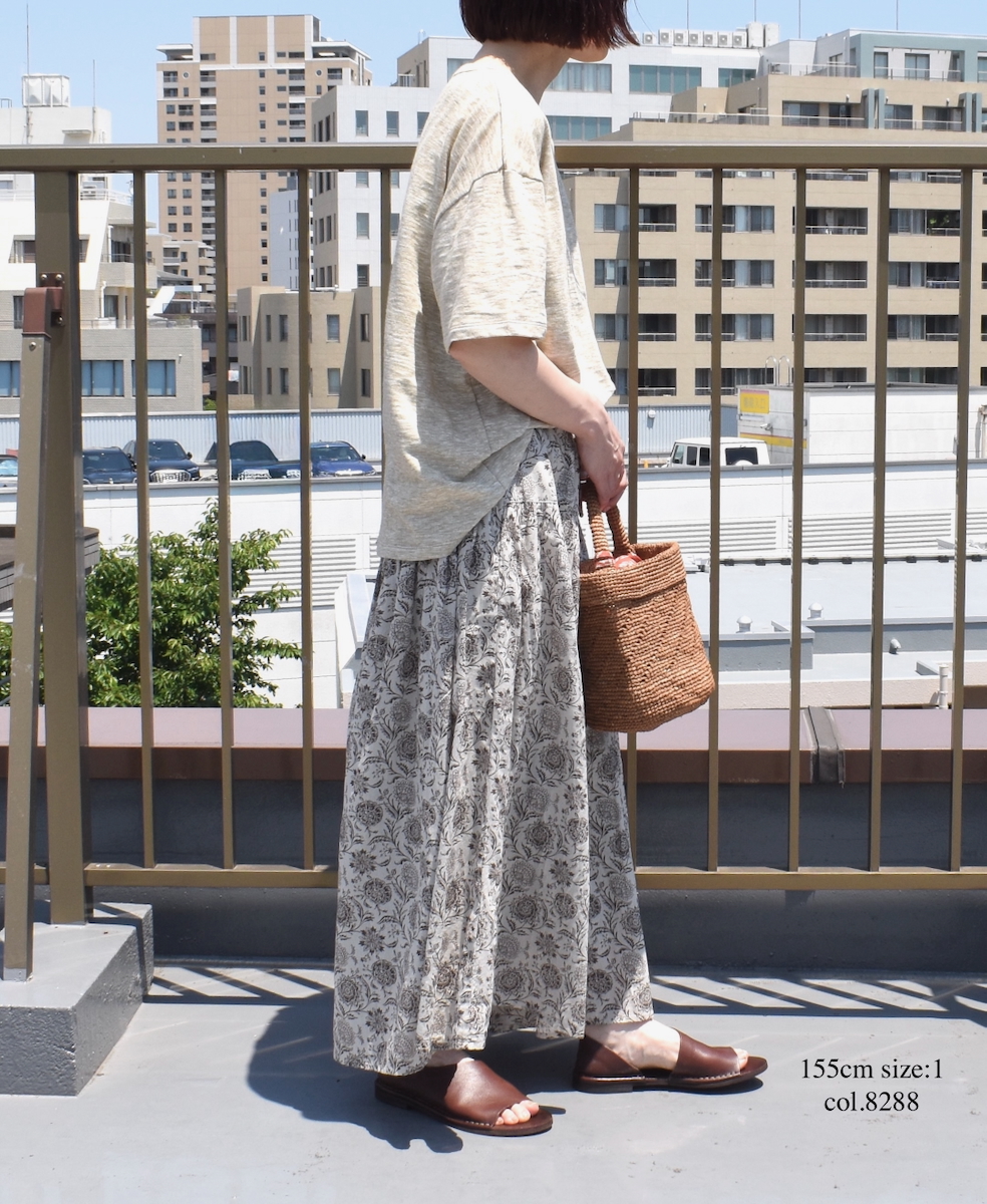 ●NSL25085(キュロット) 80s VOILE TWO TONE FLOWER PRINT CULOTTES