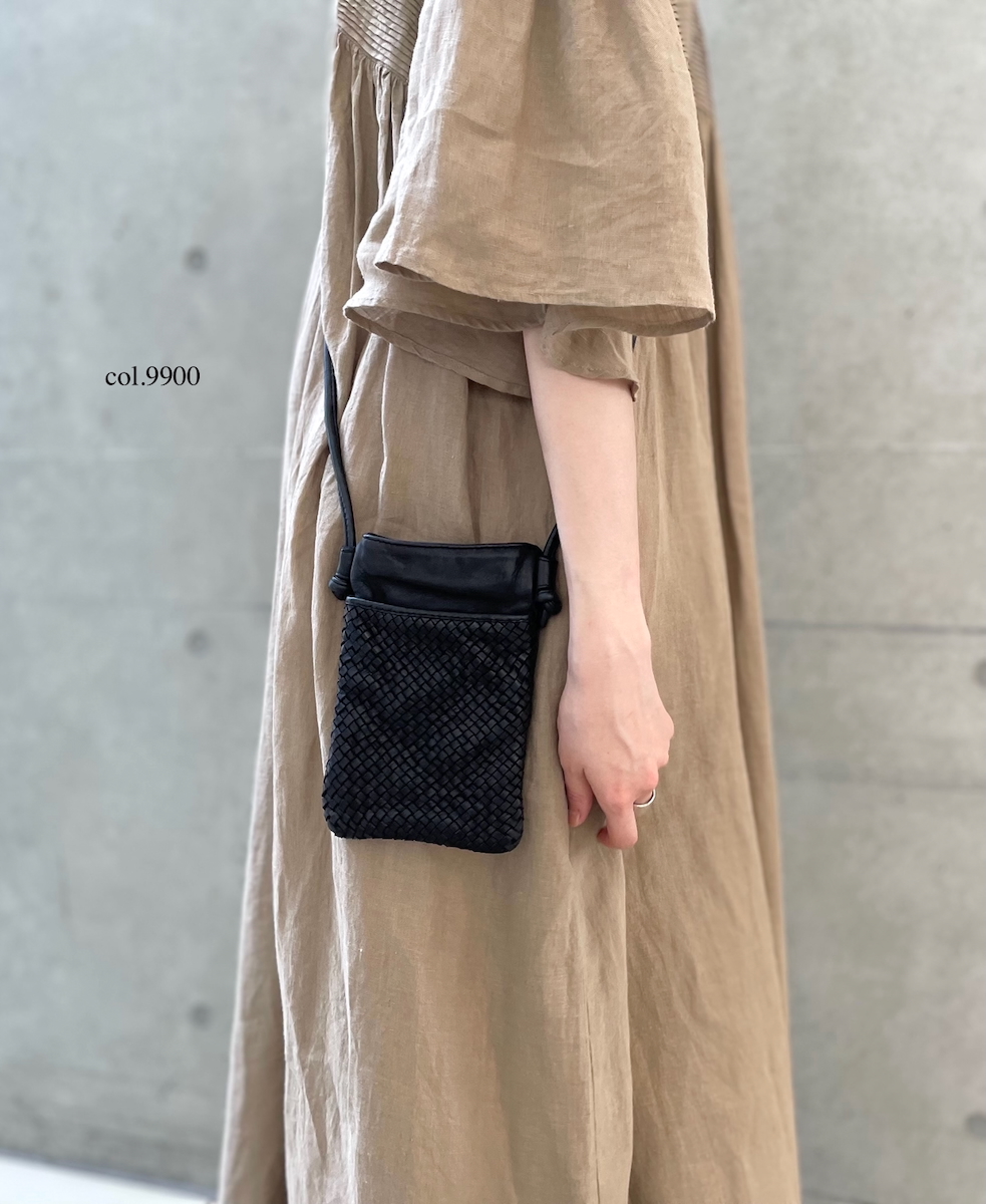 SVMDS2502C(バッグ) SMALL MESH&PLAIN COMBI SHOULDER PHONE CASE