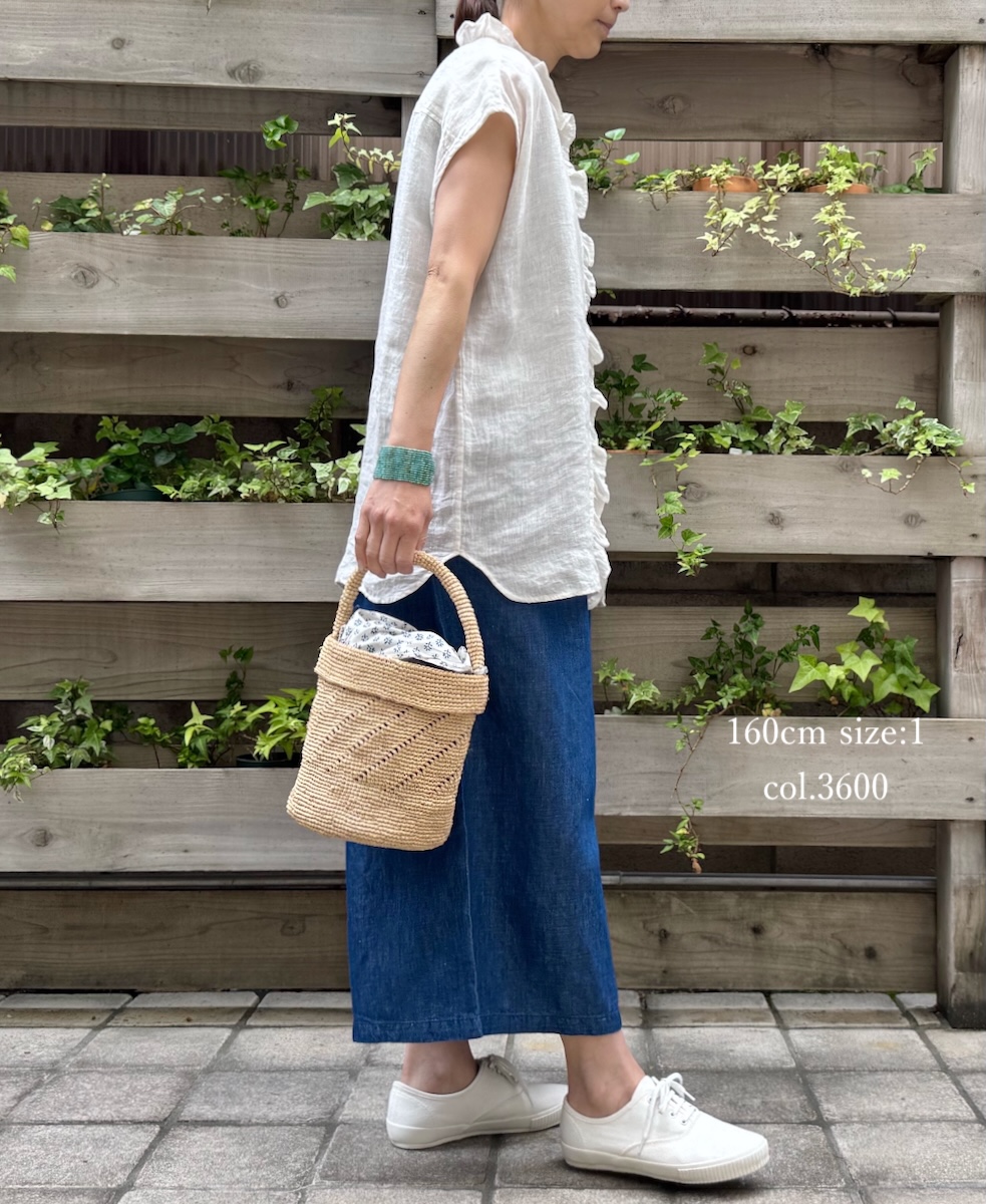 GNMDS2062CL (パンツ) 5.1oz WASHED COTTON / LINEN DENIM WIDE EASY PANTS