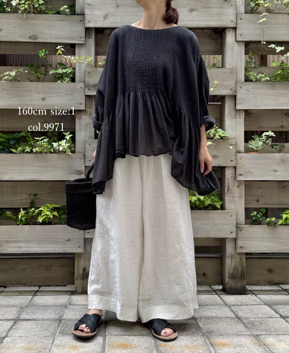 NMDS25211D(プルオーバー) 80s ORGANIC STRIPE(OVERDYE) MINI PINTUCK PULLOVER