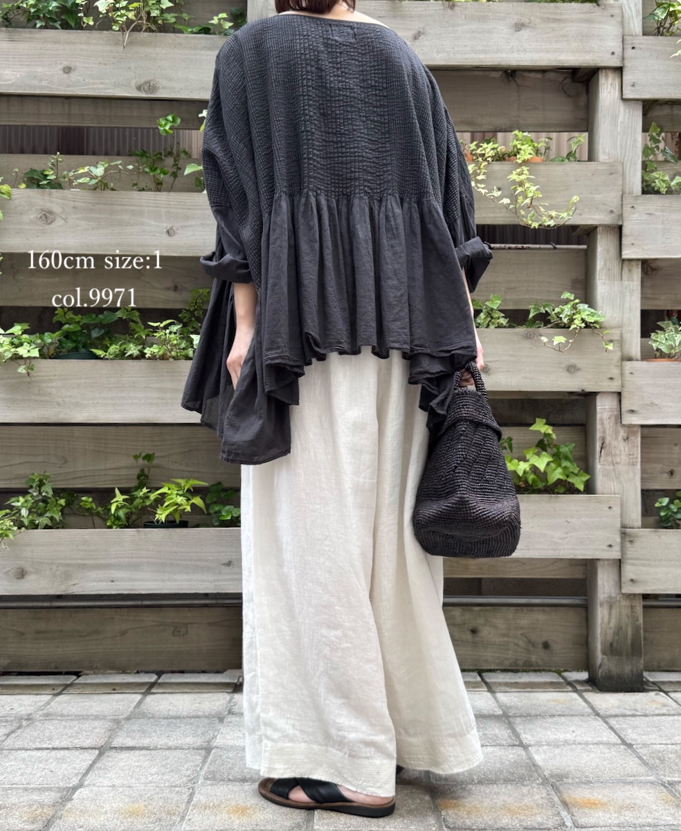 NMDS25211D(プルオーバー) 80s ORGANIC STRIPE(OVERDYE) MINI PINTUCK PULLOVER