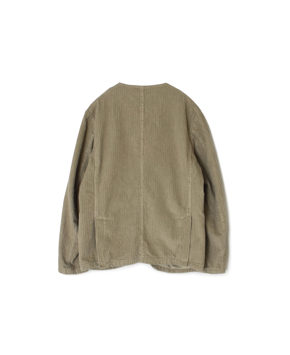 NVL2561D(ジャケット)WIDE&NARROW WALE CORDUROY(OVERDYE) 60'S ORGANIC CAMBRIC SIDE VENTS NO COLLAR JACKET