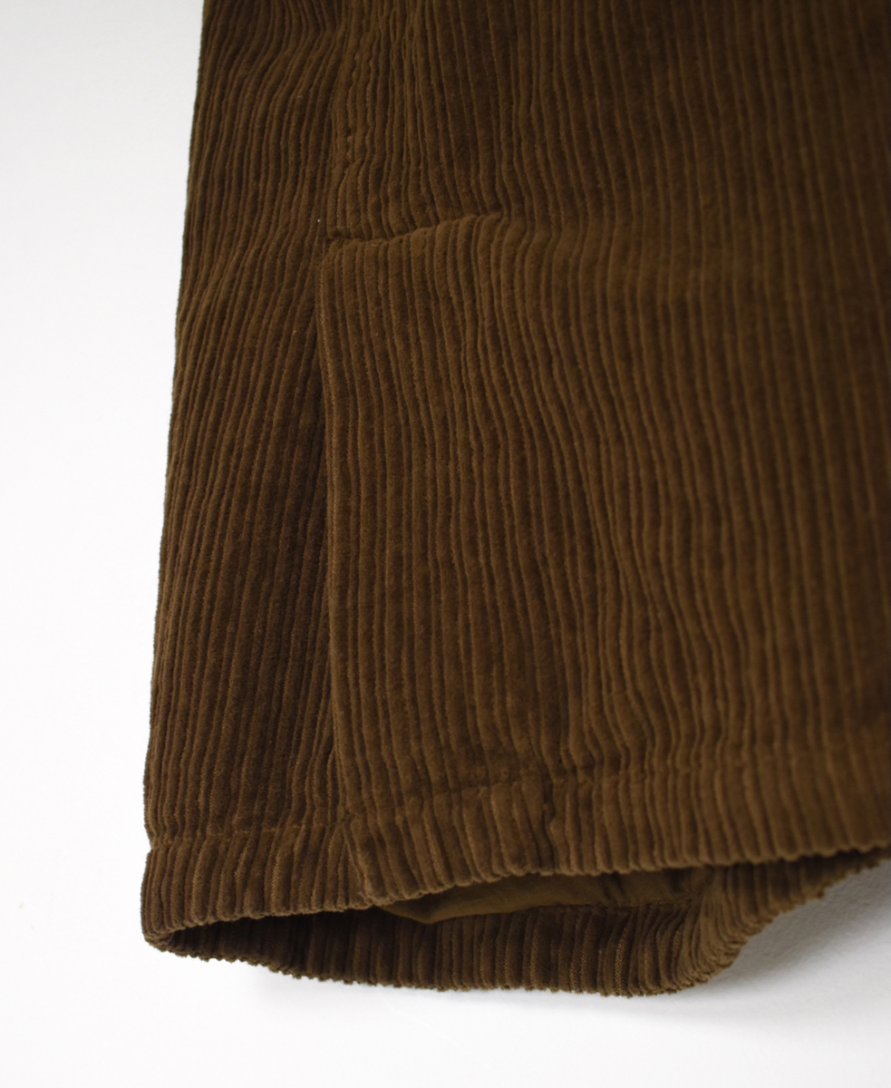 NVL2562D(ベスト)WIDE&NARROW WALE CORDUROY(OVERDYE) 60'S ORGANIC CAMBRIC NO COLLAR VEST