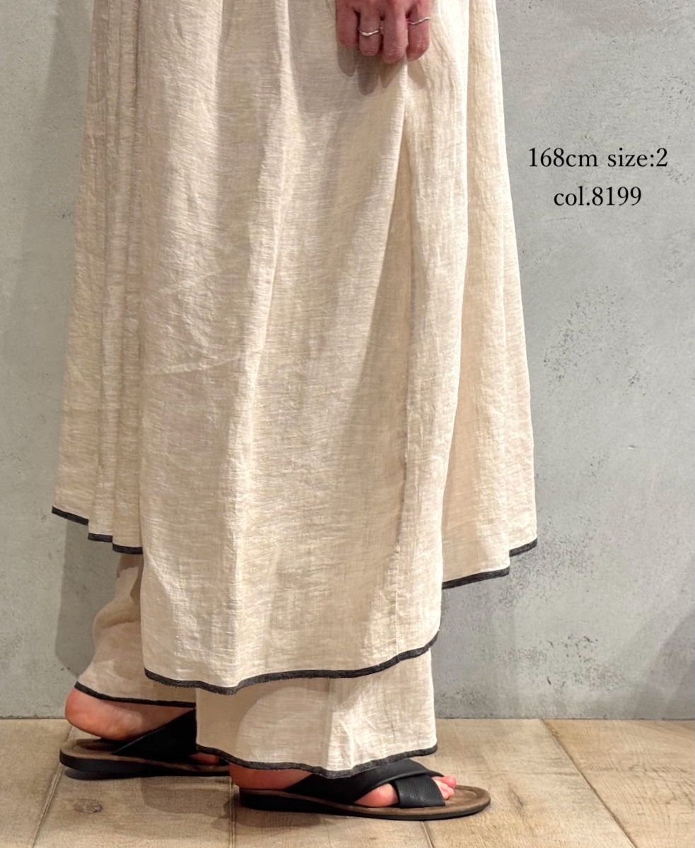 ●INMDS25133(パンツ) HANDWOVEN LINEN PLAIN WITH SELVAGE EASY PANTS