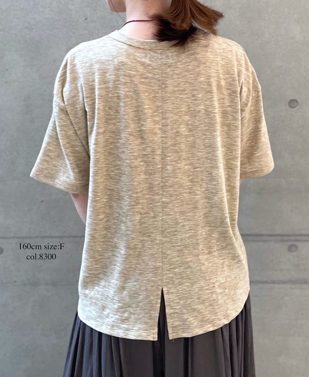 ●GNSL24041 (Tシャツ) SLUB VINTAGE CREW-NECK BACKSIDE SLIT T-SHIRT