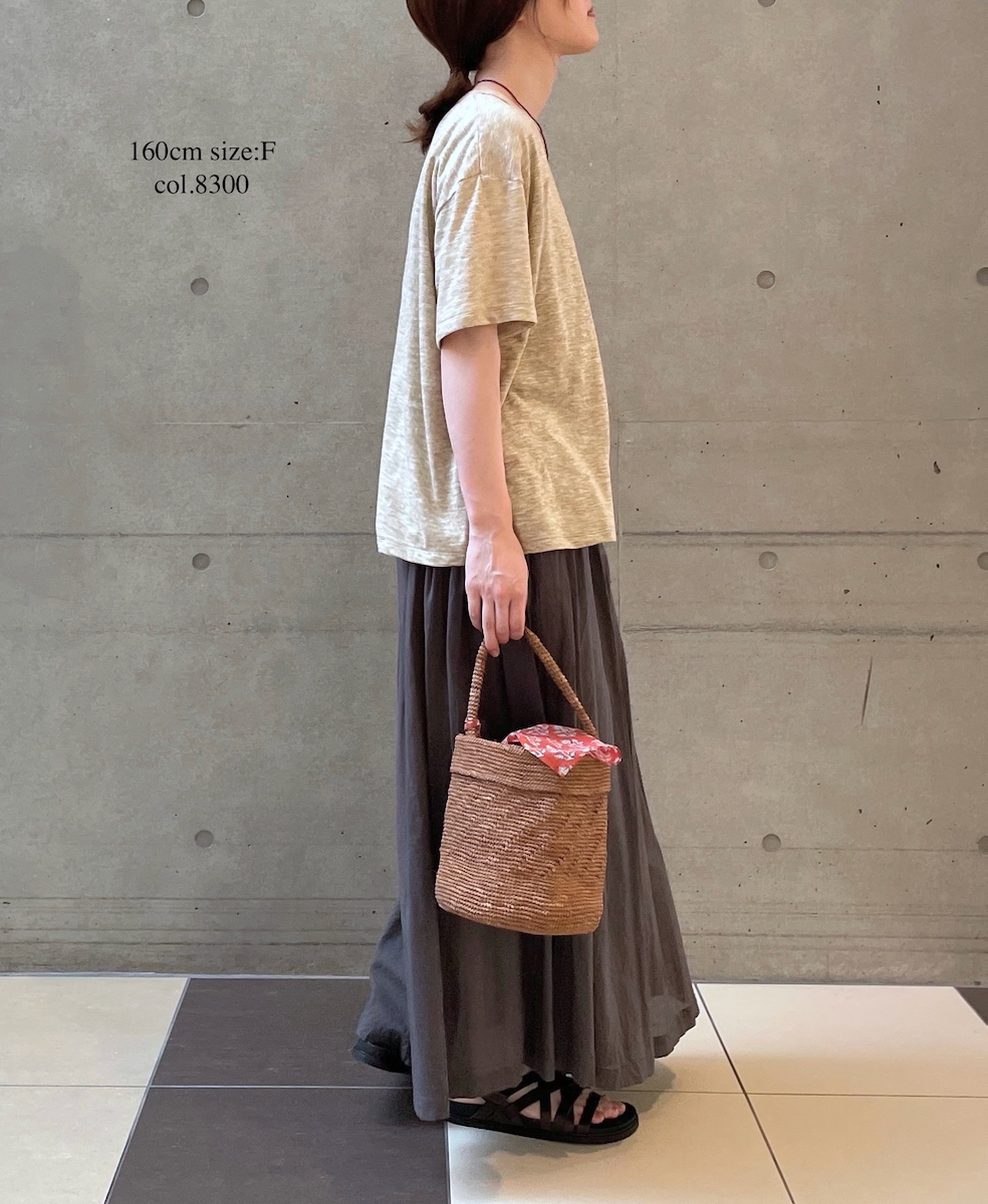 ●GNSL24041 (Tシャツ) SLUB VINTAGE CREW-NECK BACKSIDE SLIT T-SHIRT