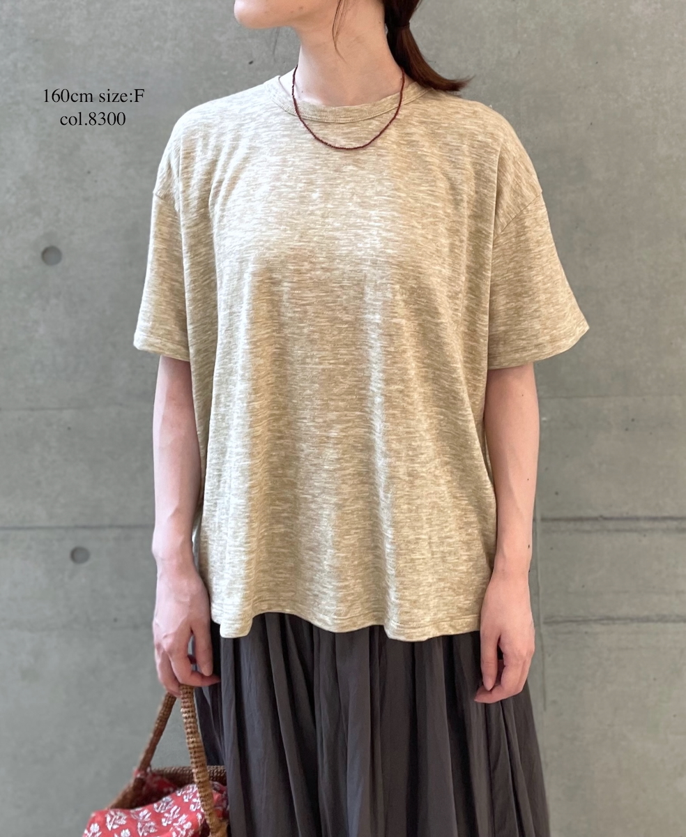 ●GNSL24041 (Tシャツ) SLUB VINTAGE CREW-NECK BACKSIDE SLIT T-SHIRT