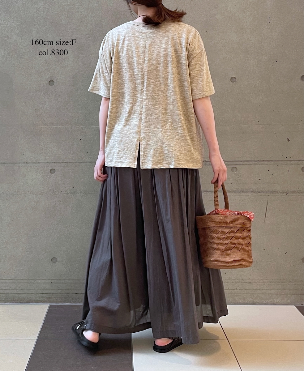 ●GNSL24041 (Tシャツ) SLUB VINTAGE CREW-NECK BACKSIDE SLIT T-SHIRT