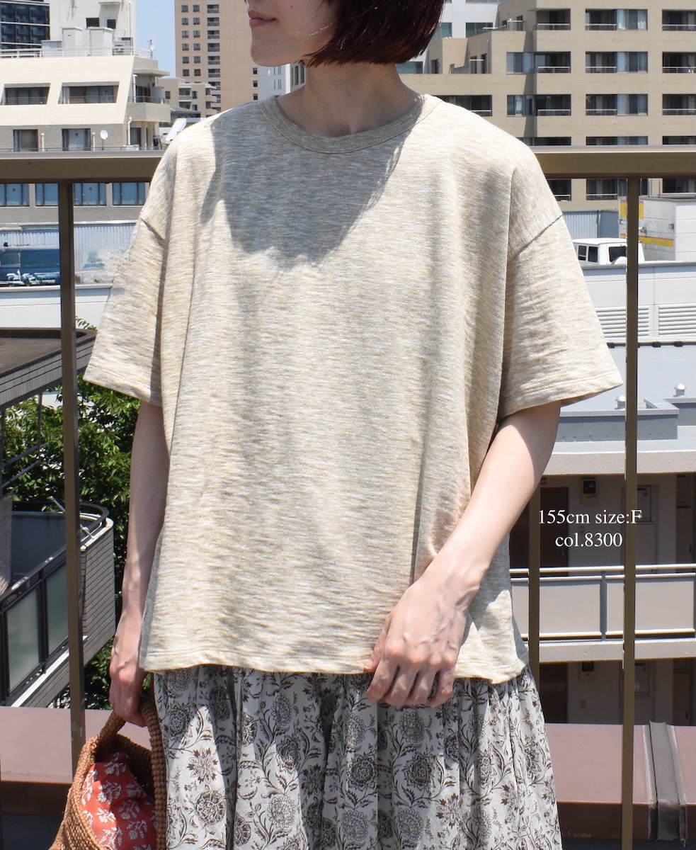 ●GNSL24041 (Tシャツ) SLUB VINTAGE CREW-NECK BACKSIDE SLIT T-SHIRT