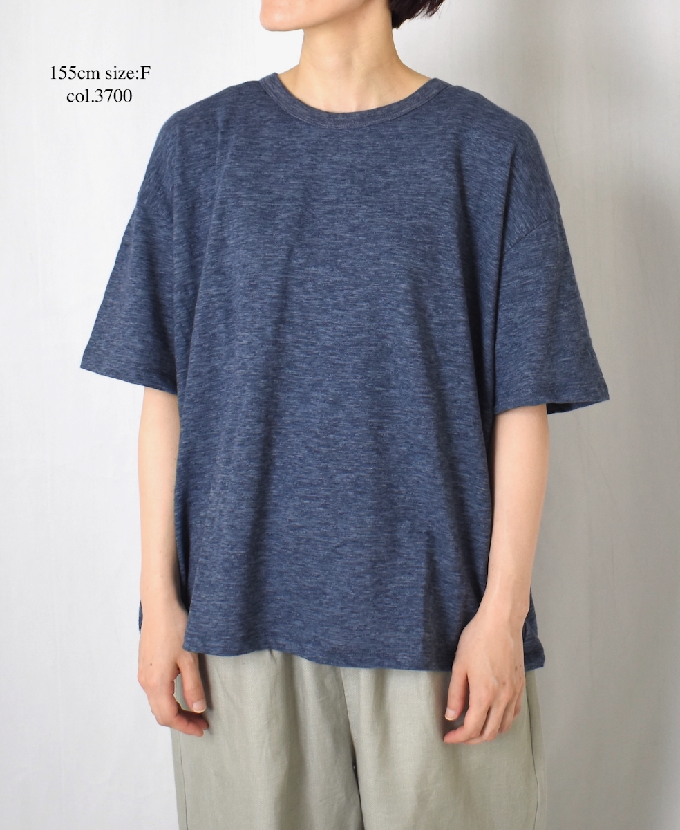 ●GNSL24041 (Tシャツ) SLUB VINTAGE CREW-NECK BACKSIDE SLIT T-SHIRT
