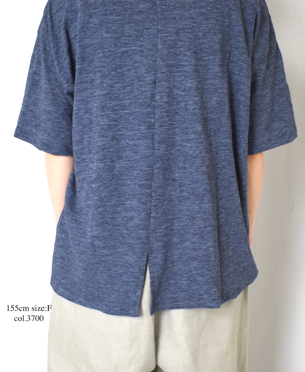 ●GNSL24041 (Tシャツ) SLUB VINTAGE CREW-NECK BACKSIDE SLIT T-SHIRT