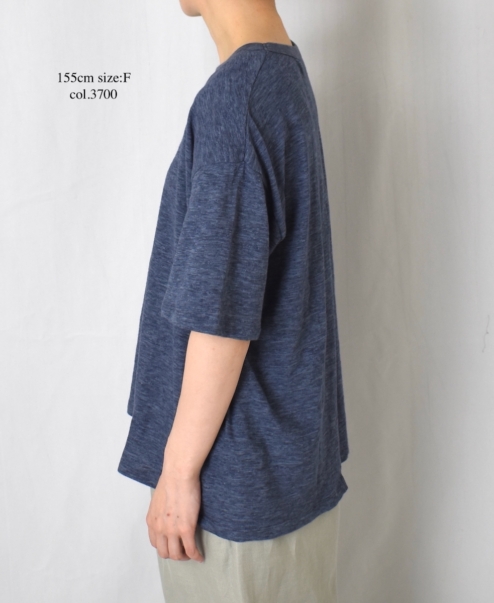 ●GNSL24041 (Tシャツ) SLUB VINTAGE CREW-NECK BACKSIDE SLIT T-SHIRT