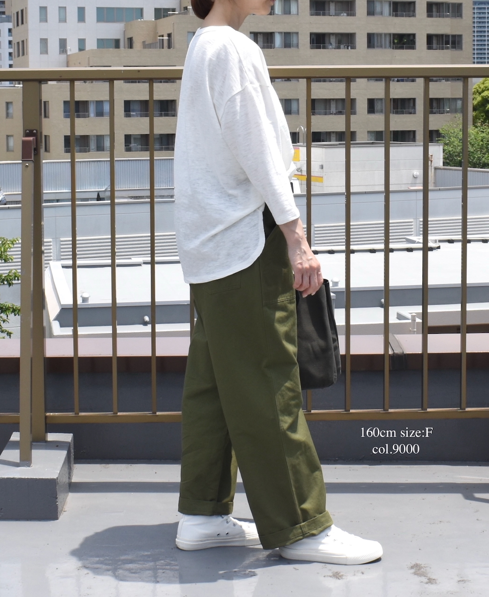 ●GNSL25041(Tシャツ) SLUB VINTAGE CREW-NECK 3/4SL LONG SHIRT