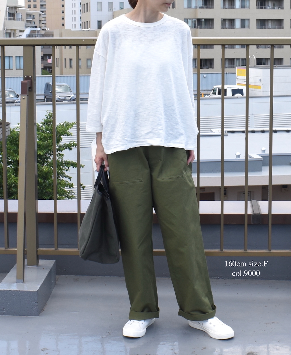●GNSL25041(Tシャツ) SLUB VINTAGE CREW-NECK 3/4SL LONG SHIRT
