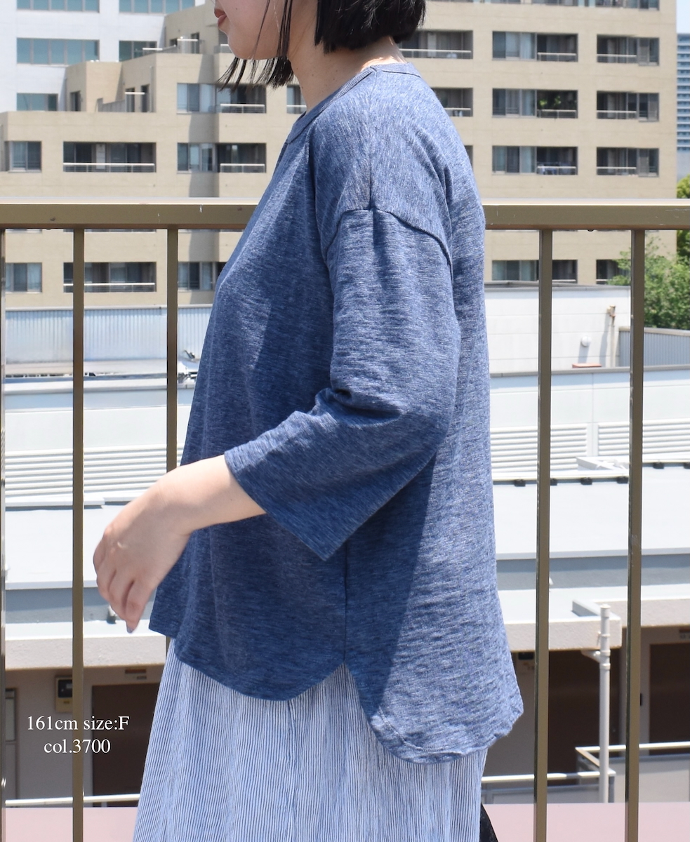 ●GNSL25041(Tシャツ) SLUB VINTAGE CREW-NECK 3/4SL LONG SHIRT