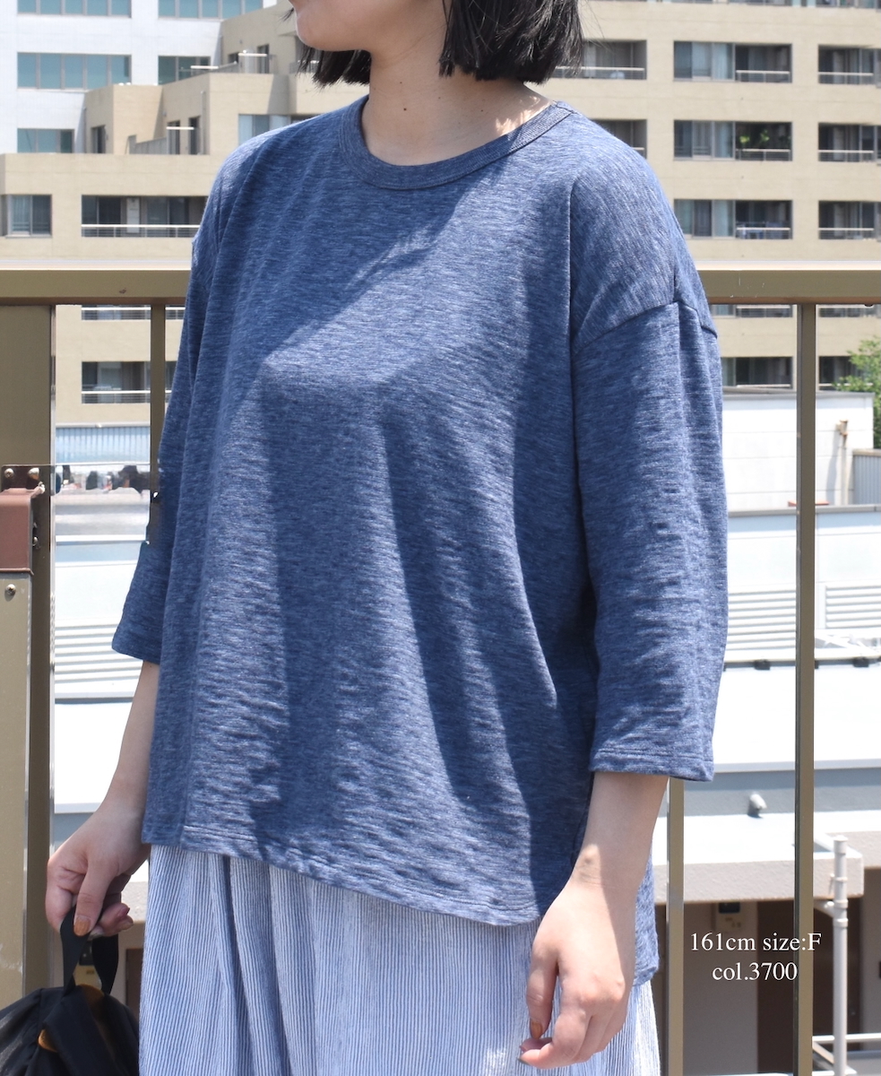 ●GNSL25041(Tシャツ) SLUB VINTAGE CREW-NECK 3/4SL LONG SHIRT