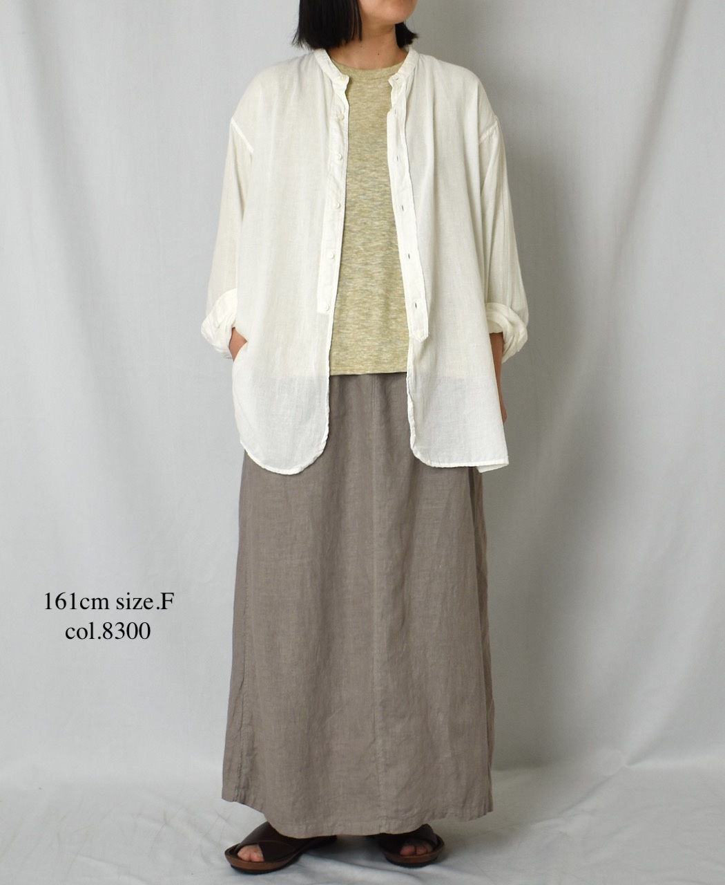 ●GNSL25041(Tシャツ) SLUB VINTAGE CREW-NECK 3/4SL LONG SHIRT