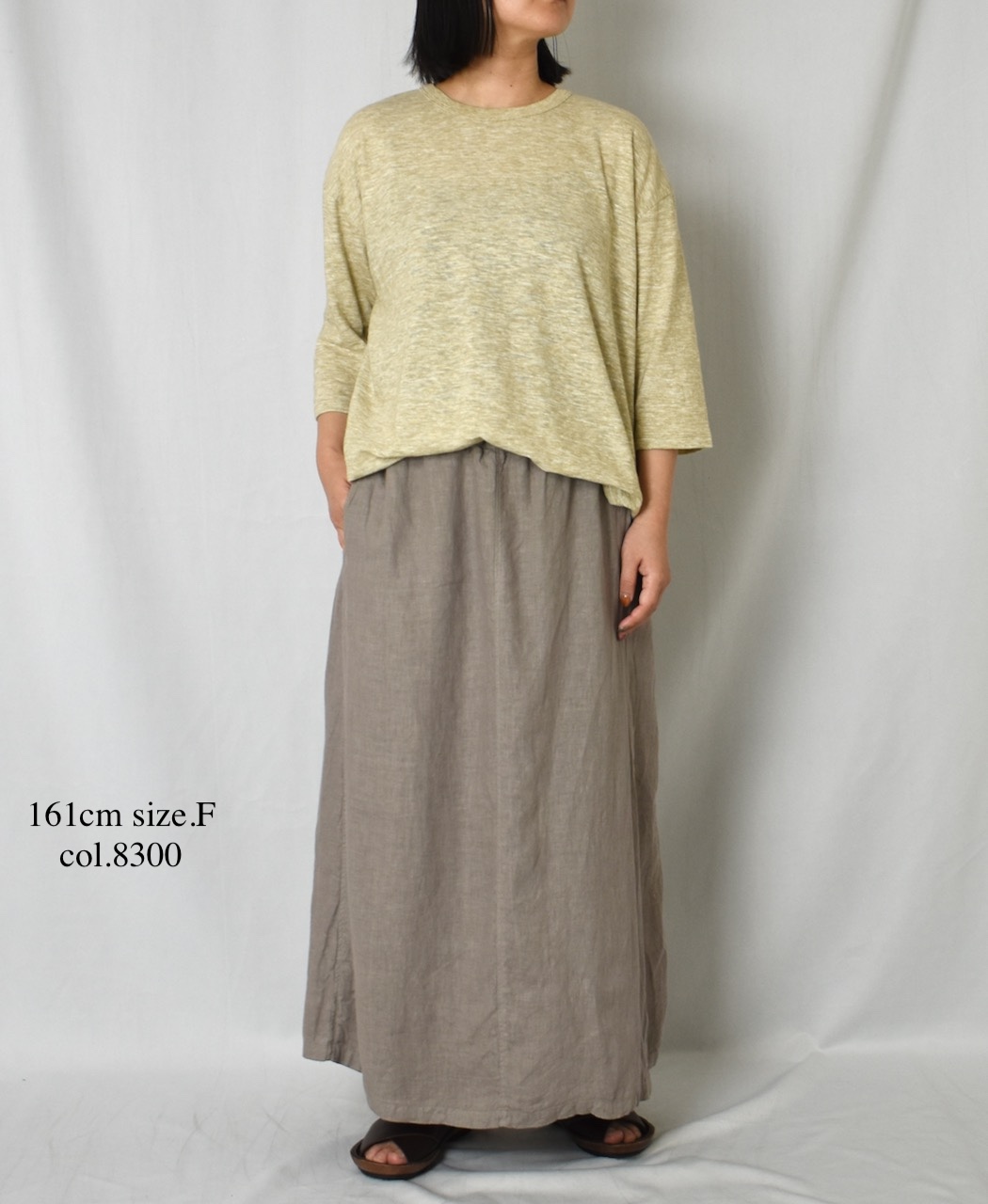 ●GNSL25041(Tシャツ) SLUB VINTAGE CREW-NECK 3/4SL LONG SHIRT