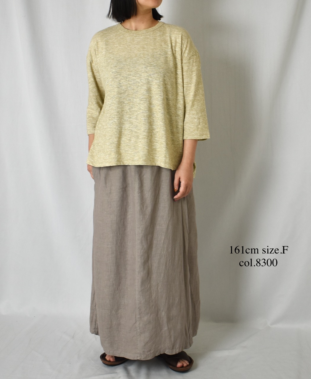 ●GNSL25041(Tシャツ) SLUB VINTAGE CREW-NECK 3/4SL LONG SHIRT