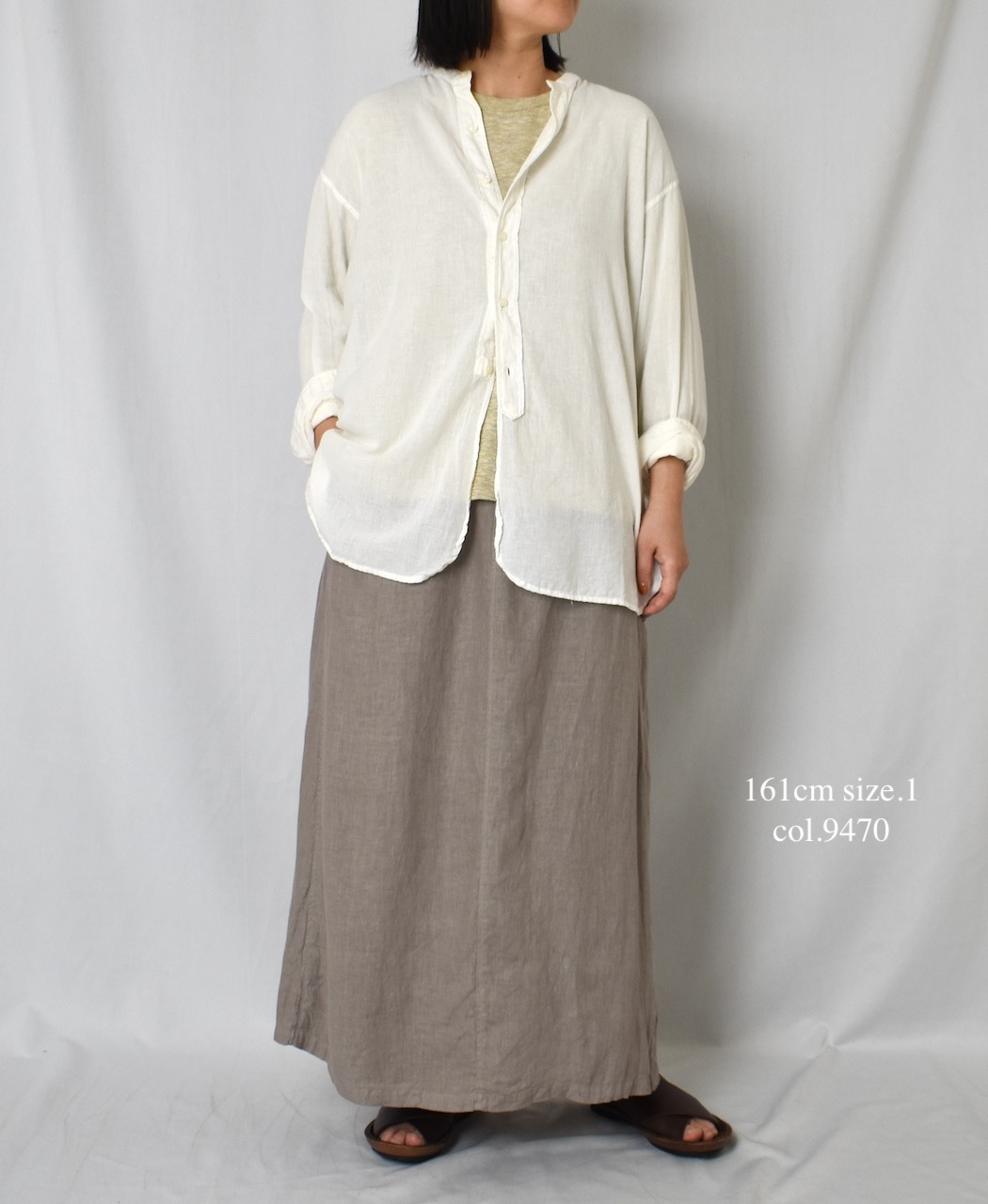 ●NAM2411LP (キュロットスカート) LINEN PLAIN (OVERDYE) WRAP CULOTTES