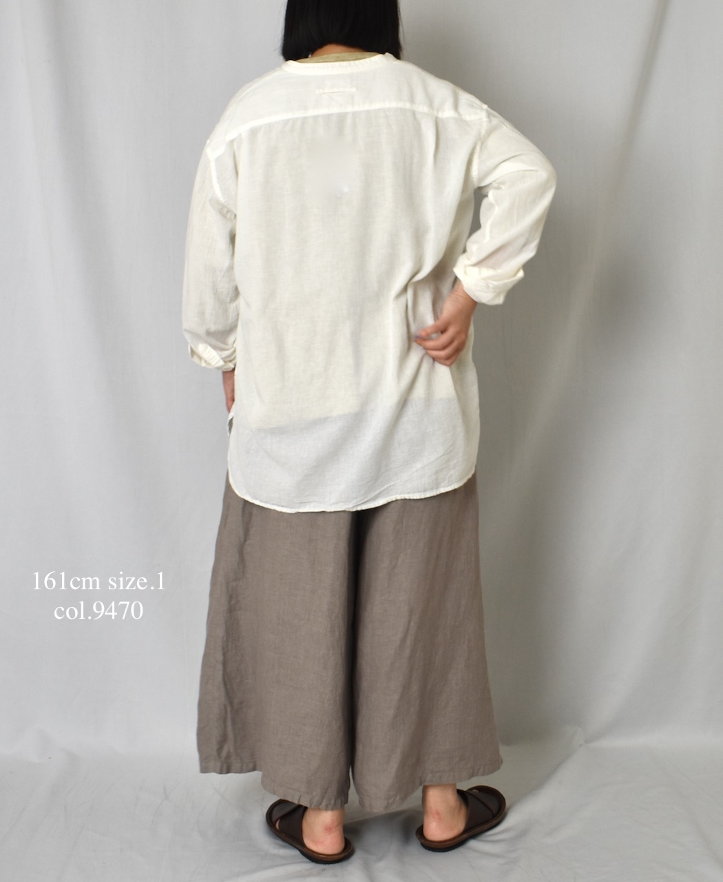 ●NAM2411LP (キュロットスカート) LINEN PLAIN (OVERDYE) WRAP CULOTTES