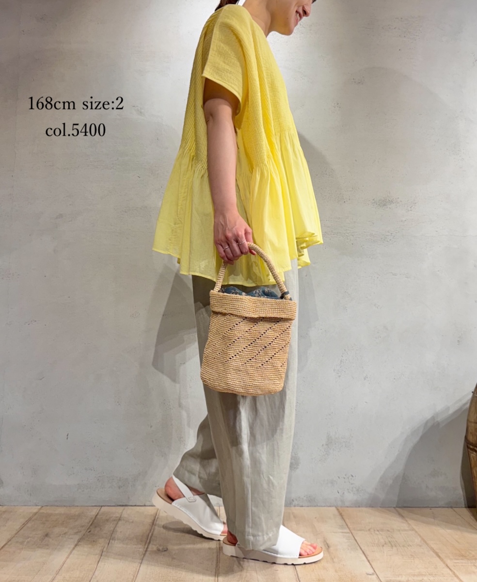 ●NMDS25311(シャツ) 80s ORGANIC COTTON VOILE PLAIN MINI PINTUCK PULLOVER