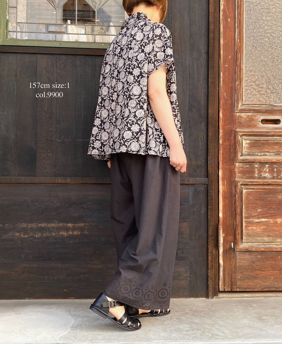 ●INSL23224 (パンツ) 80s VOILE PLAIN WITH CUT WORK LACE EASY PANTS