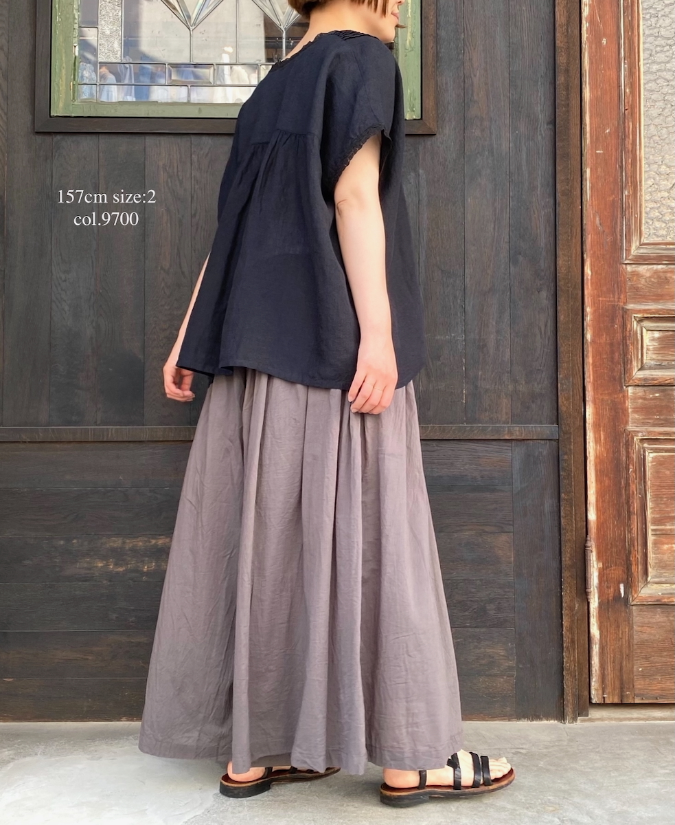 ●NSL25053(キュロット) VOILE TULLE LACE COTTON VOILE CULOTTES