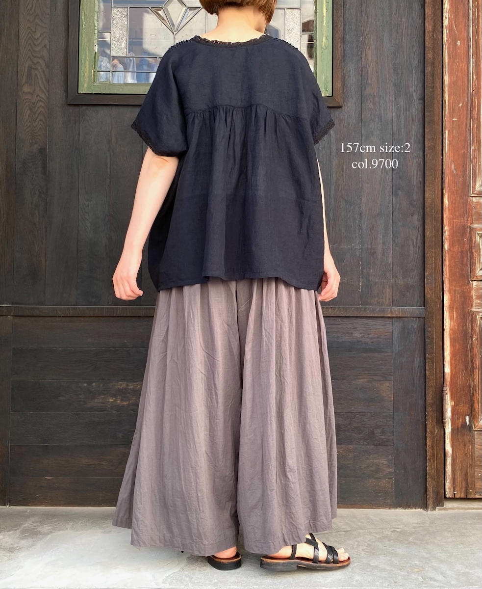 ●NSL25053(キュロット) VOILE TULLE LACE COTTON VOILE CULOTTES