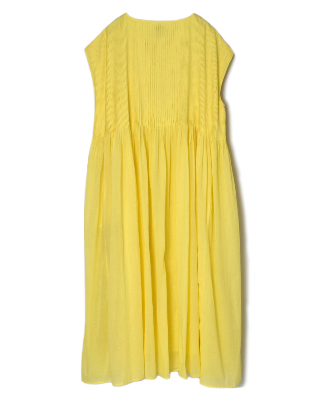 ●NMDS25312(ワンピース) 80s ORGANIC COTTON VOILE PLAIN MINI PINTUCK F/SL DRESS WITH LINING