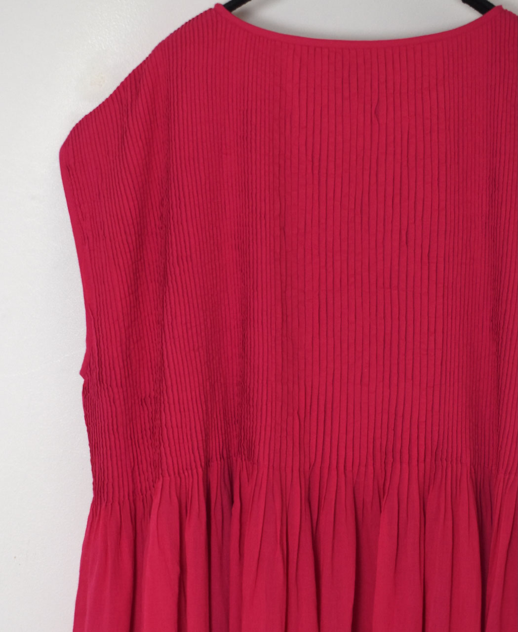 ●NMDS25312(ワンピース) 80s ORGANIC COTTON VOILE PLAIN MINI PINTUCK F/SL DRESS WITH LINING